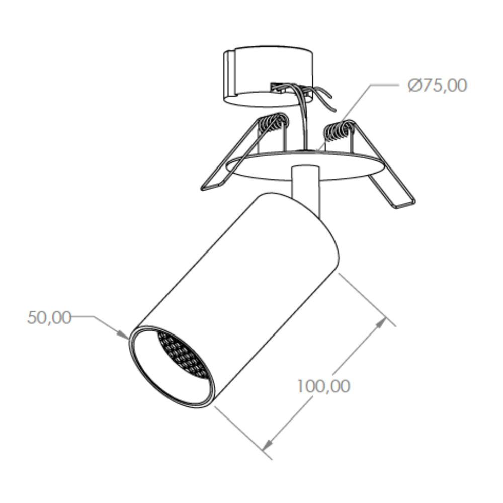 Recessed Light Spot50 in 9W - Black, 3000K u09231 photo