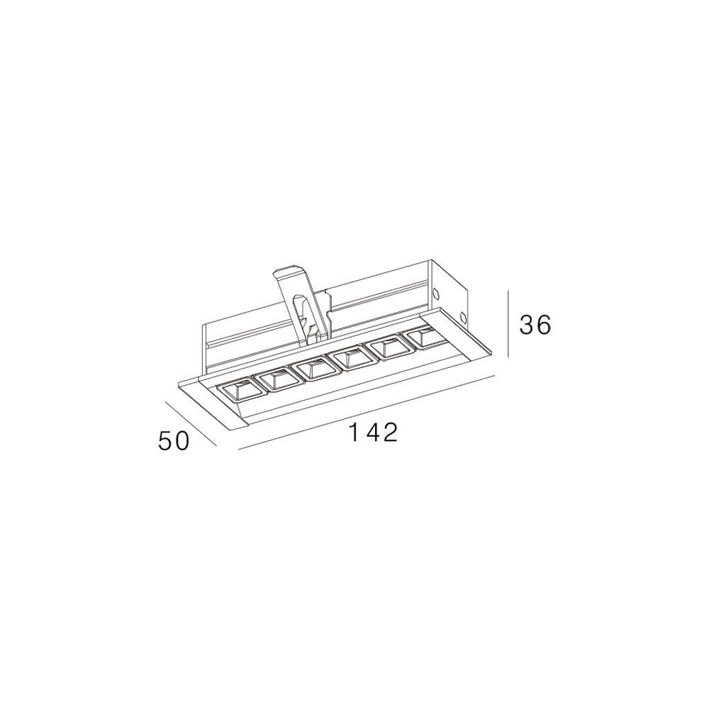 Built-in luminaire Skarlat RSL74165 6&times;2W BK+GD 4000K s1739860 photo