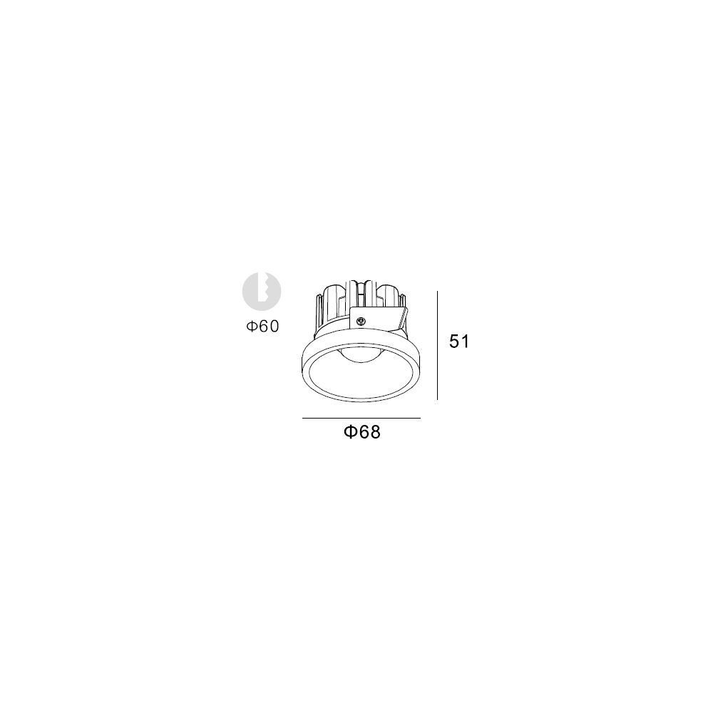 Built-in luminaire Skarlat RSL74091-2.5 7W BK 3000K s61427 photo