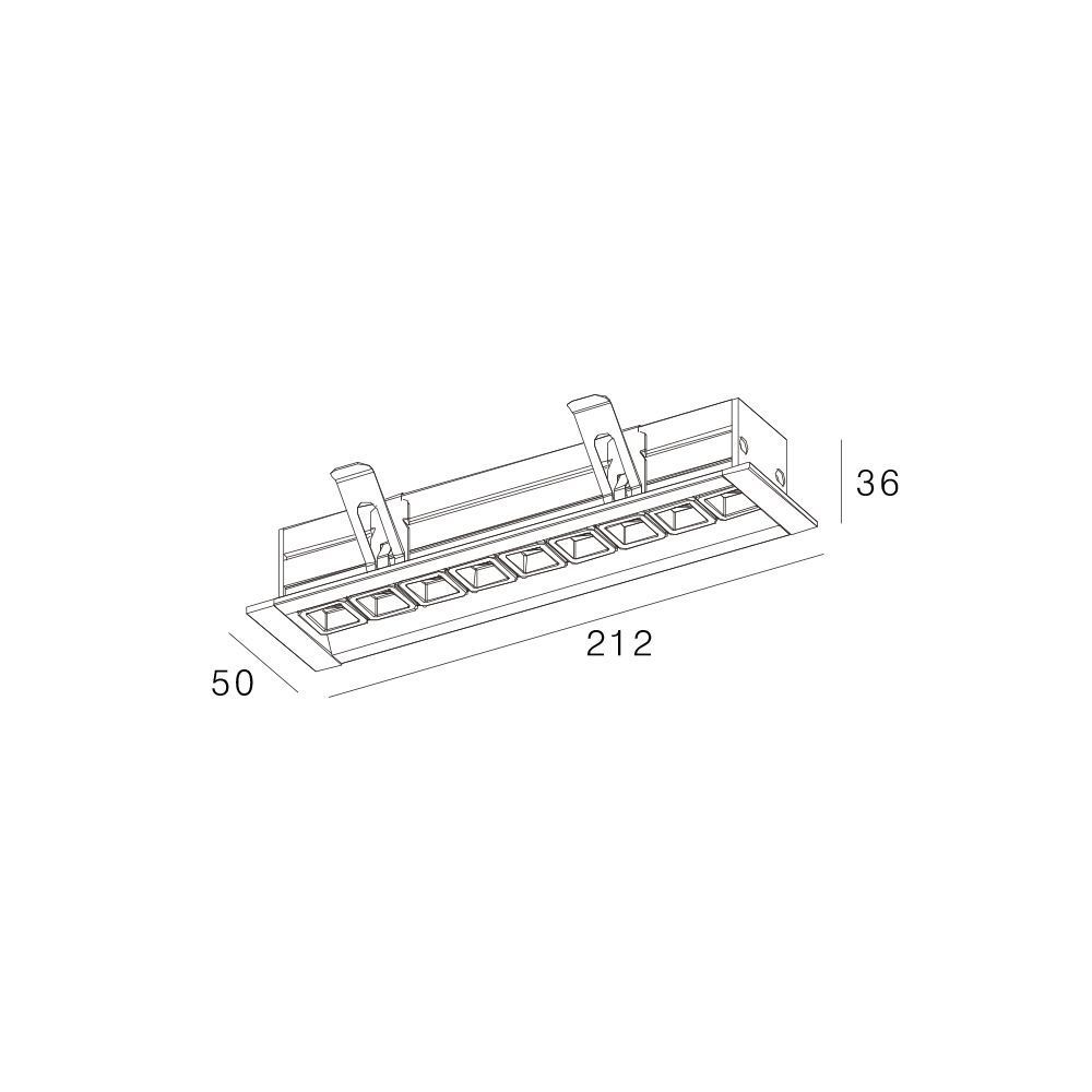 Built-in luminaire Skarlat RSL74166 9&times;2W BK+GD 4000K s1739861 photo