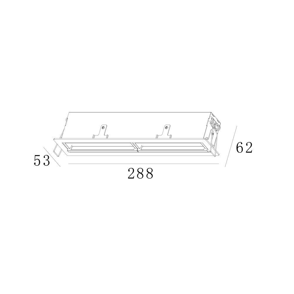 Встроенный светильник Skarlat RSL74105 10&times;2W WH+BK 4000K s26757 фото