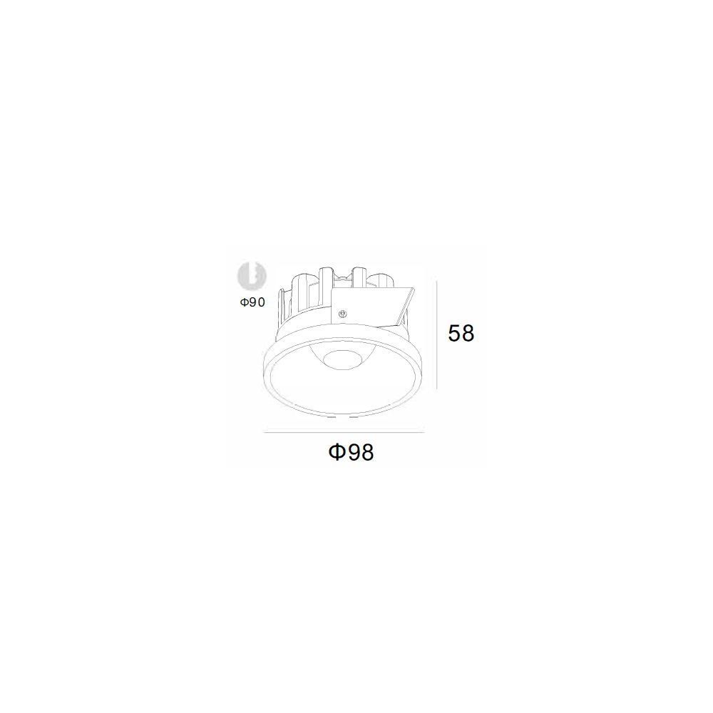Built-in luminaire Skarlat RSL74091-4 18W BK 3000K s61431 photo