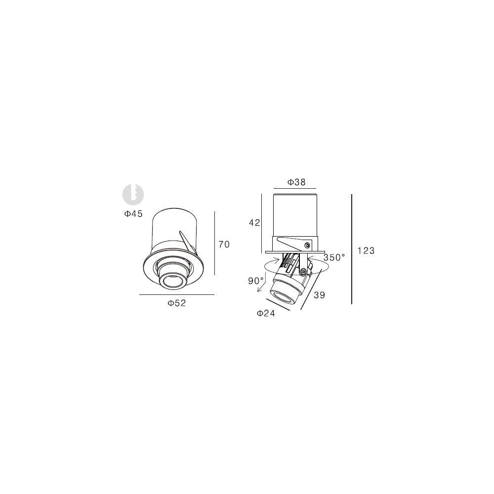 Встроенный светильник Skarlat RSL74162 3W BK 4000K s32544 фото
