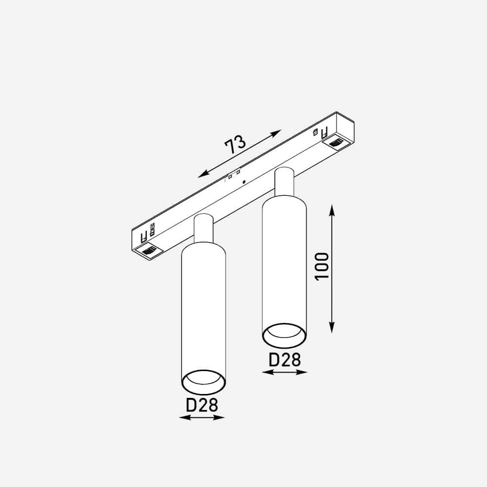 Светильник трековый Not Spot 30 2x6w - Белый, 3000K u04234 фото