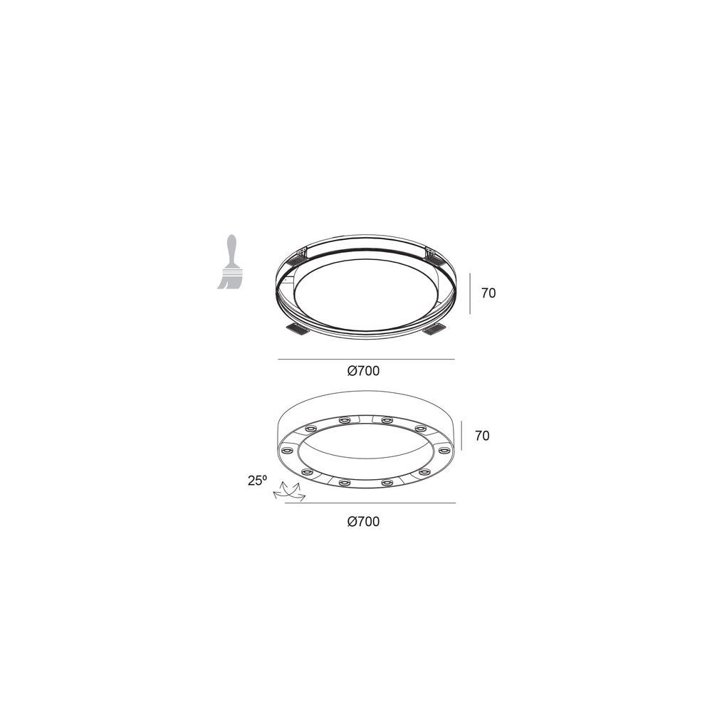 Накладной светильник Skarlat RSL74107 10&times;3W BK 4000K s26763 фото