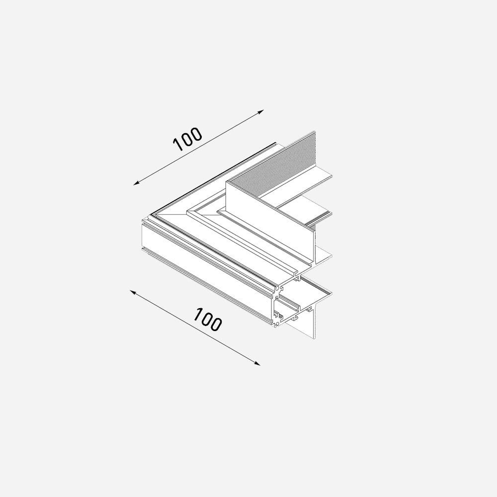 Corner 90 IN for R20 profile - Black u02021 photo