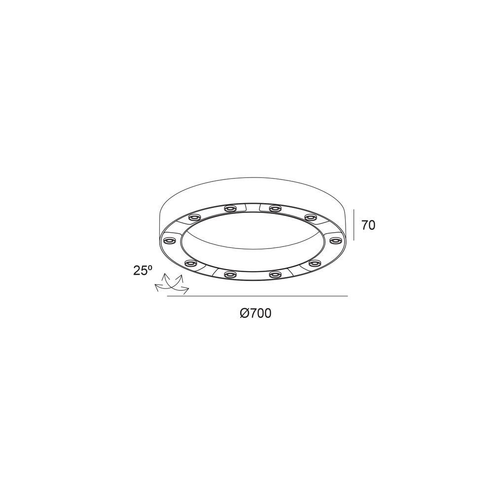 Ceiling light Skarlat RSLC74107 10&times;3W BK 4000K s26764 photo