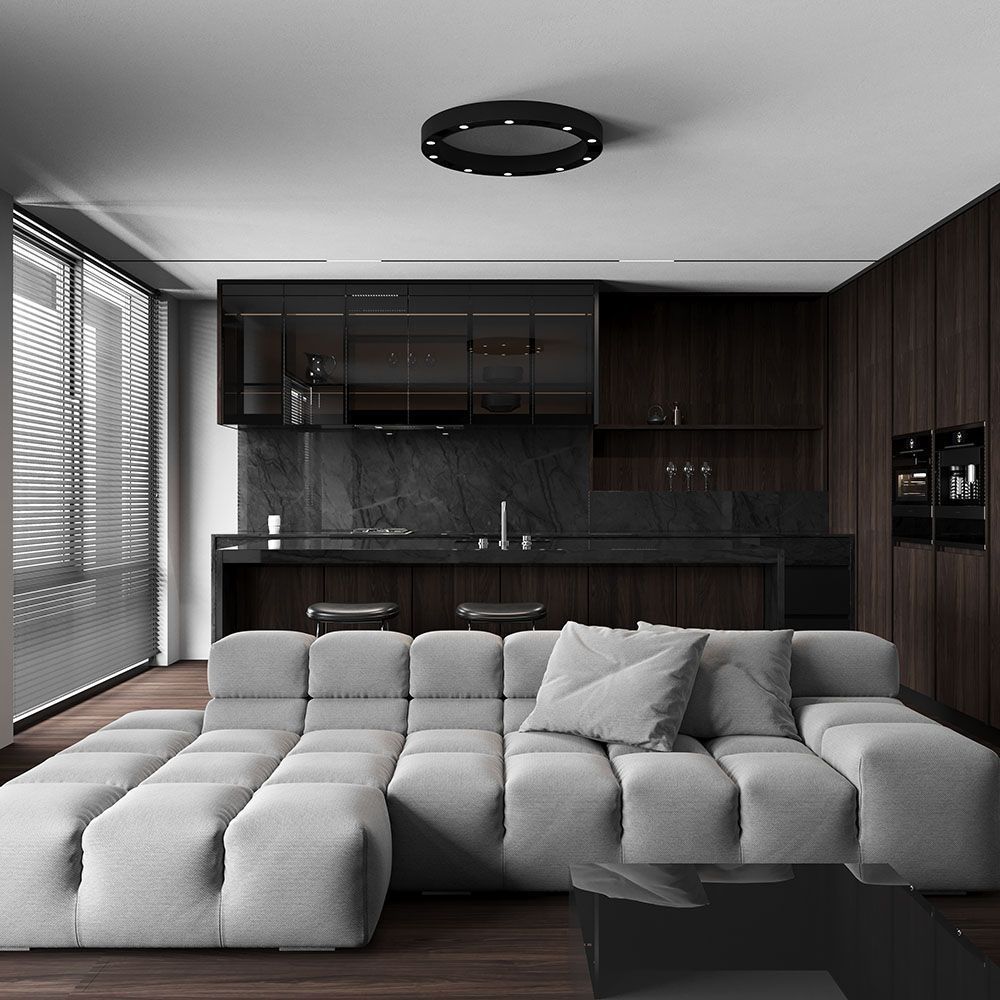 Ceiling light Skarlat RSLC74107 10&times;3W BK 4000K s26764 photo