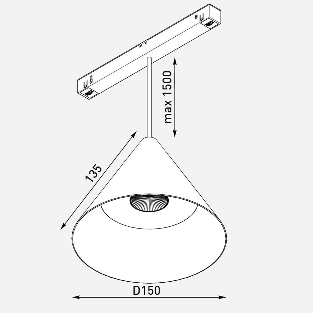 Світильник трековий Bell pendant 12w - Білий, 3000K u02930 фото