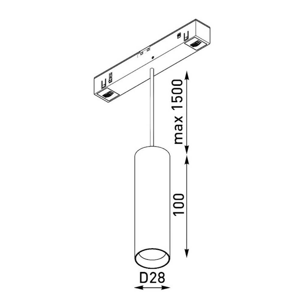 DALI cвітильник трековий ULIGHT Tube28 3W 3000K white u02569d фото
