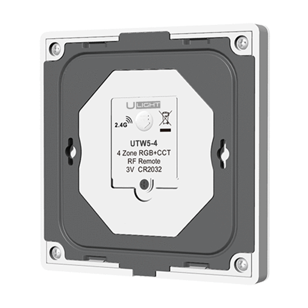 Usmart UTW5-4 (White) - RF Универсальная 4-х зонная накладная сенсорная панель ДУ - DIM, CCT, RGB, RGBW, RGB+CCT a010156 фото
