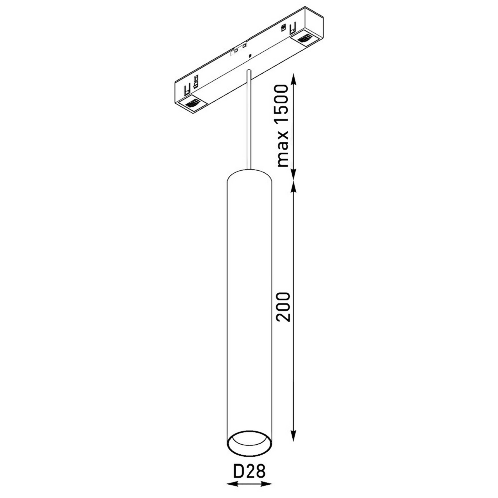 DALI track light ULIGHT Tube28 5W 3000K black u02565d photo