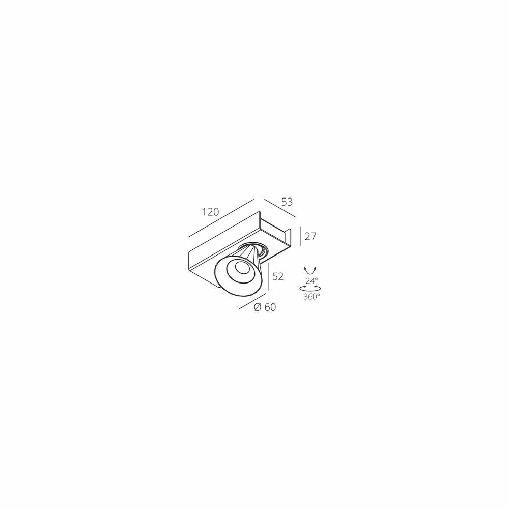 Surface-mounted Skarlat RSLC74131-1 1&times;7W BK 4000K s1695399 photo