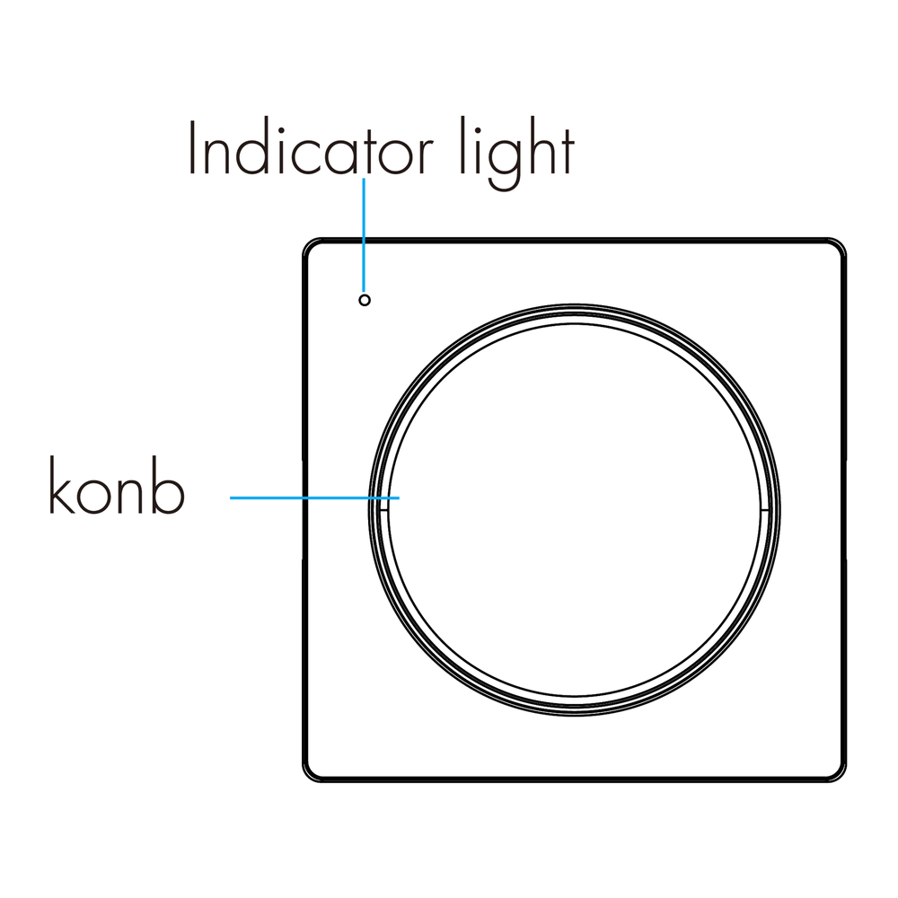 Usmart UPB1(F) (White) - RF Универсальная роторная накладная панель ДУ - DIM, CCT, RGB, RGBW, RGB+CCT a010160 фото