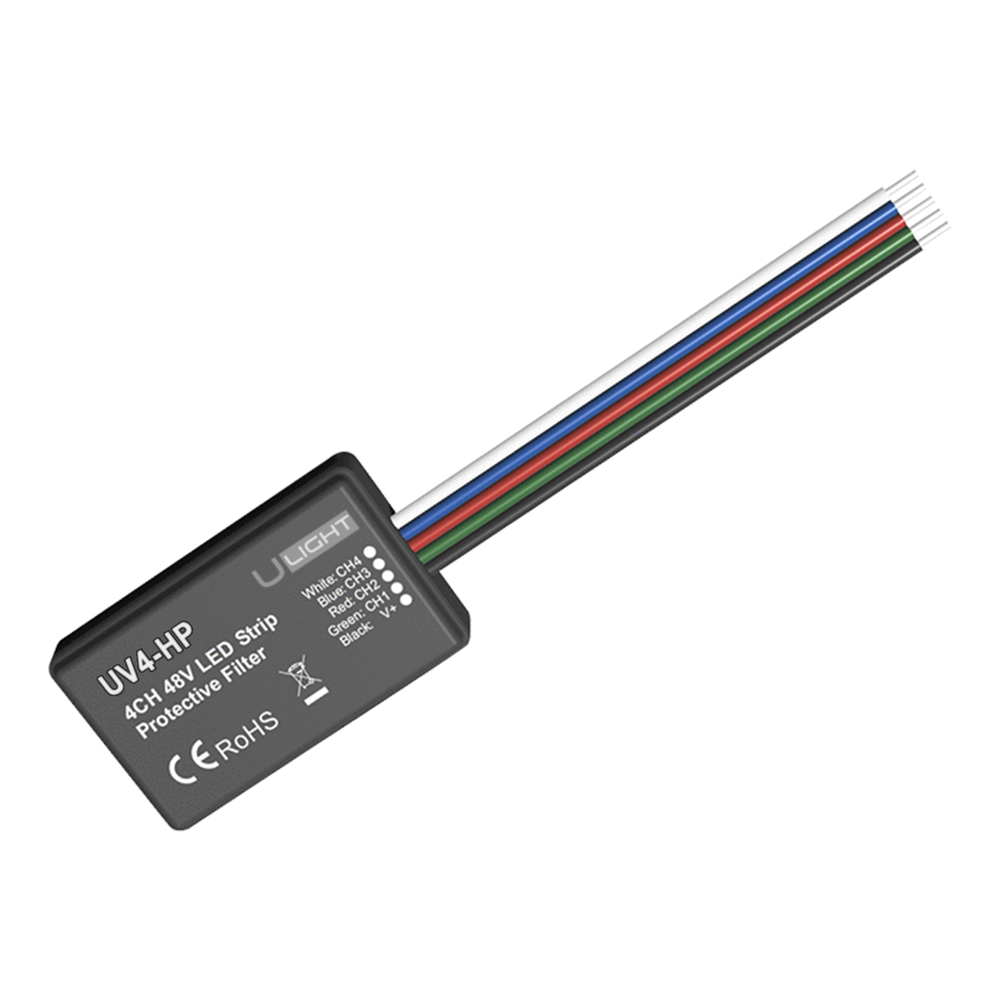 Usmart UV4-HP - Защитный фильтр для светодиодной ленты 4 канала 12-48 В - CCT, RGB, RGBW a010163 фото