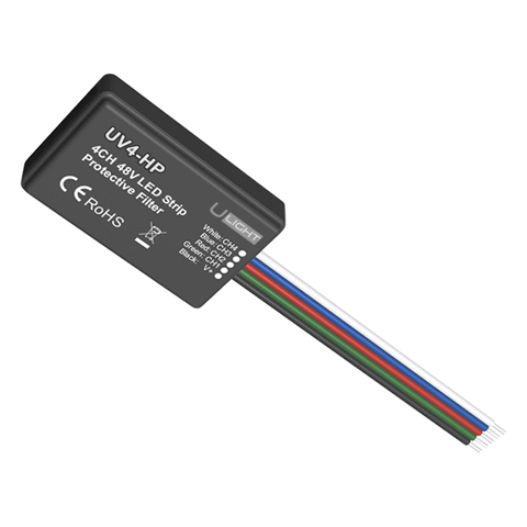 Usmart UV4-HP - Защитный фильтр для светодиодной ленты 4 канала 12-48 В - CCT, RGB, RGBW a010163 фото