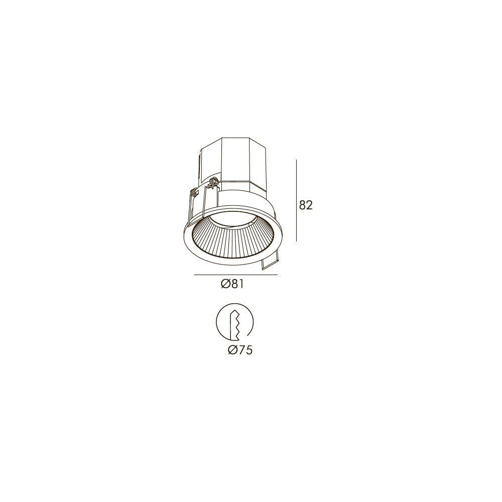Точечный светильник Skarlat RFL76088 12W WH+BK 4000K s1740973 фото