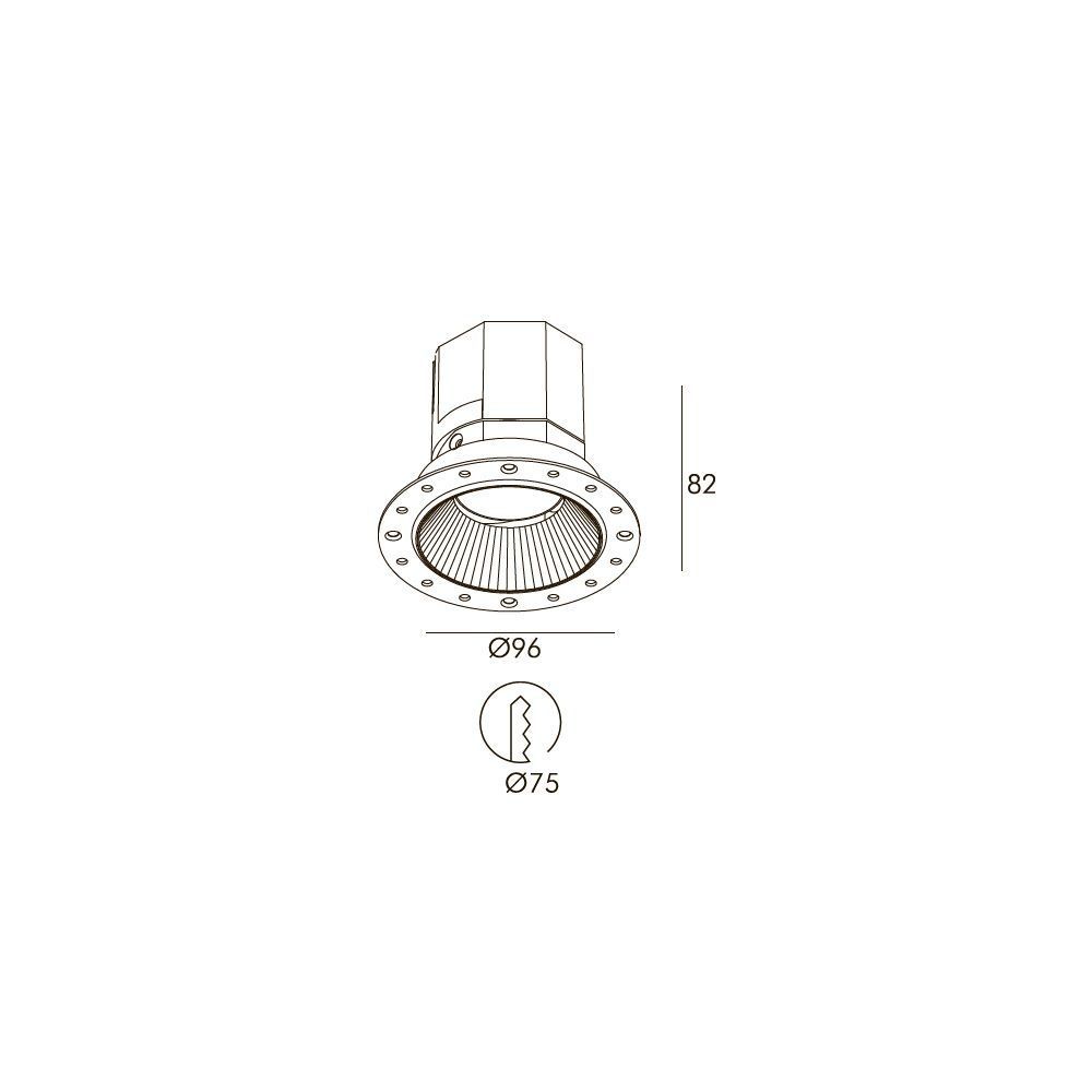 Точечный светильник Skarlat RFL76089 12W WH+BK 4000K s1740974 фото