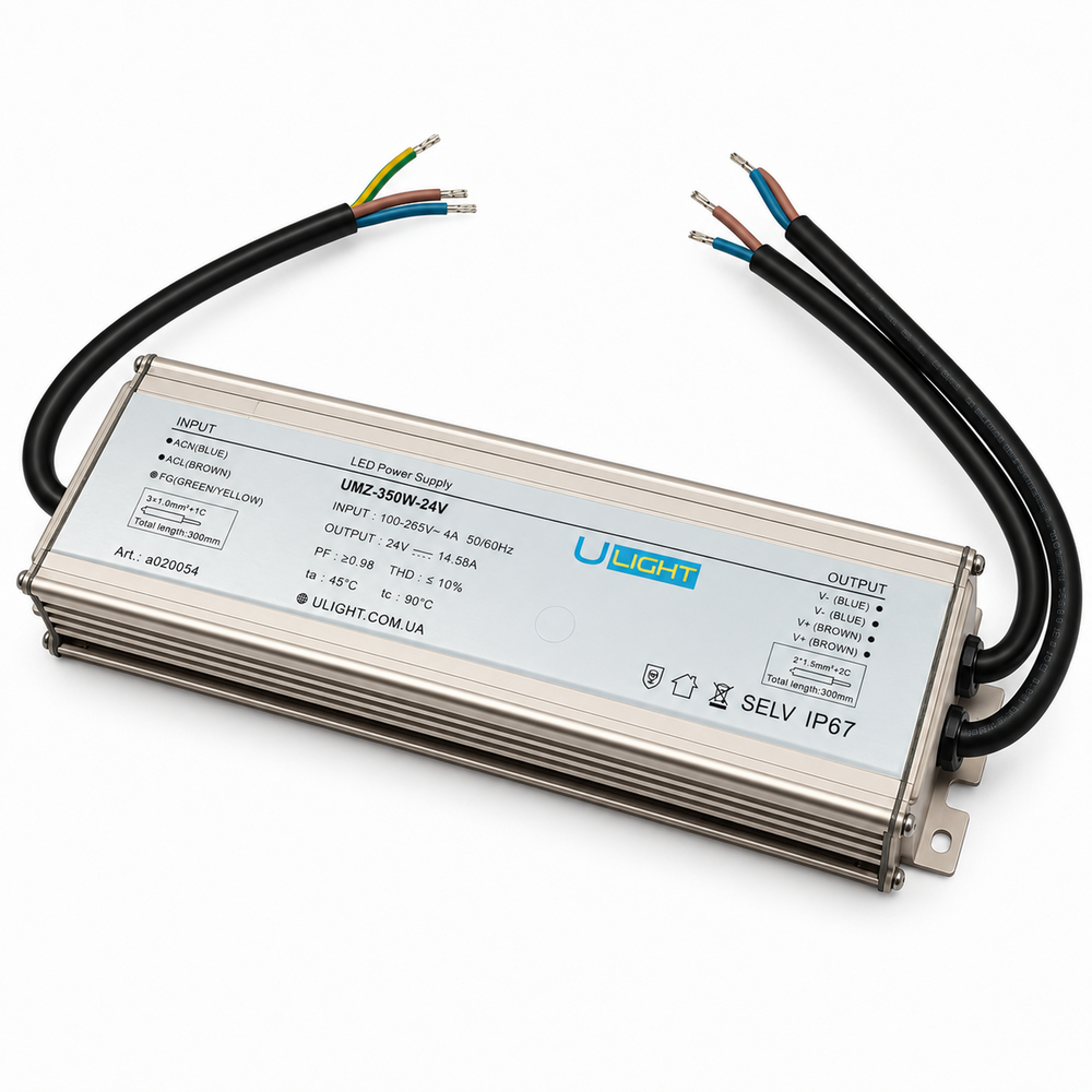 Upower UMZ-350W-24V - Влагозащищенный блок питания IP67 24В 350Вт a020054 фото
