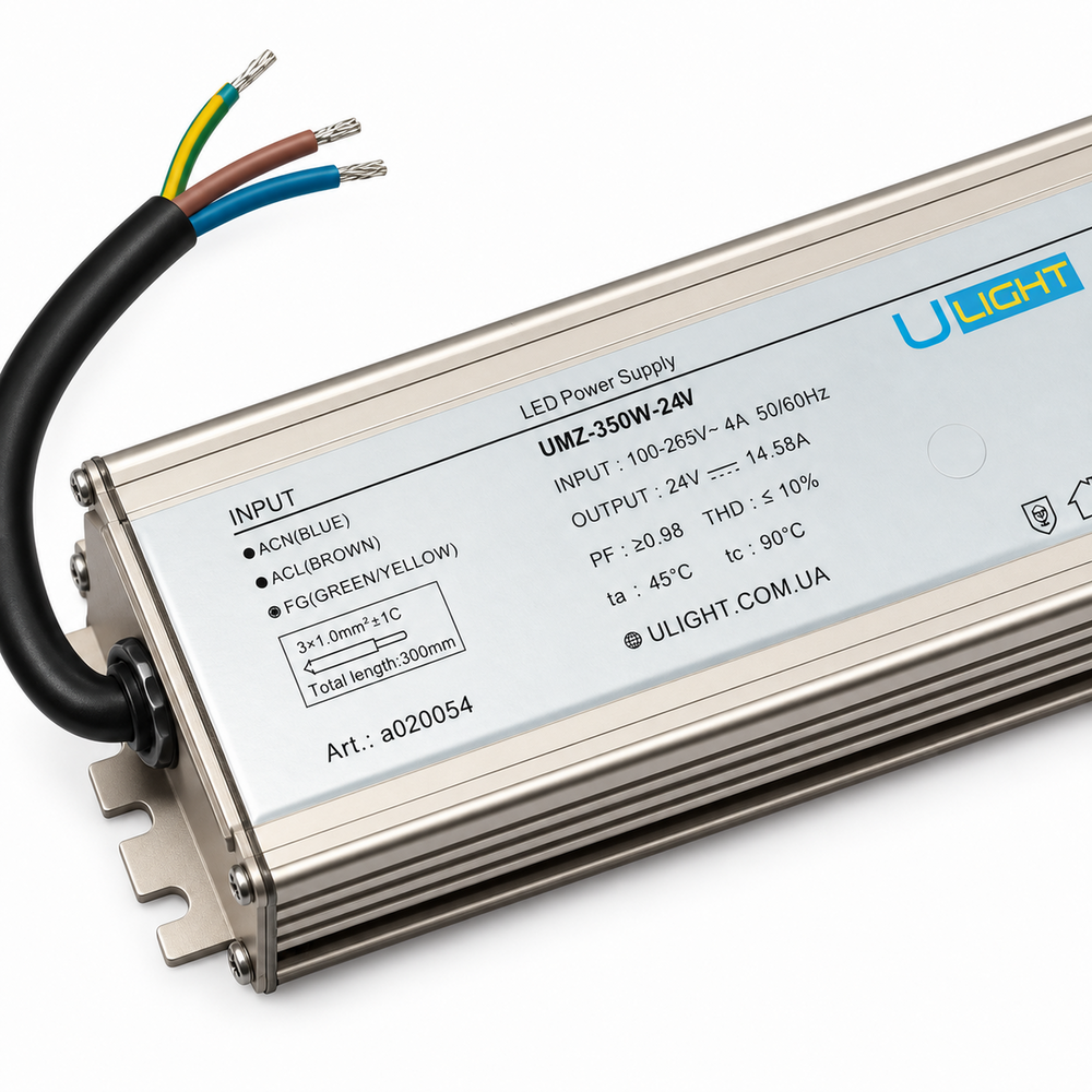 Upower UMZ-350W-24V - Влагозащищенный блок питания IP67 24В 350Вт a020054 фото