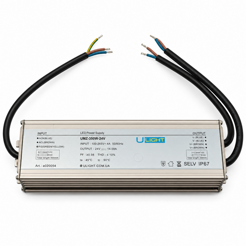 Upower UMZ-350W-24V - Waterproof power supply IP67 24V 350W a020054 photo