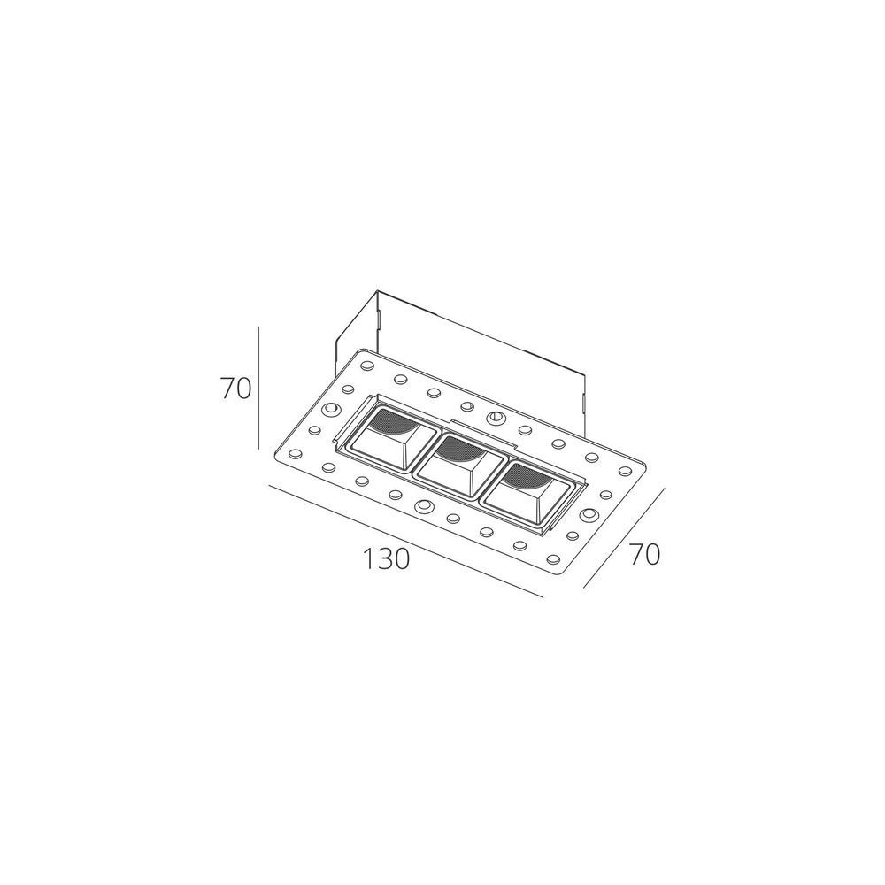 Built-in luminaire Skarlat RSL74145 3&times;2W BK 3000K s61143 photo