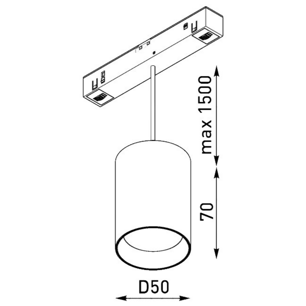 DALI track light ULIGHT Tube50 7W 3000K white u02912d photo