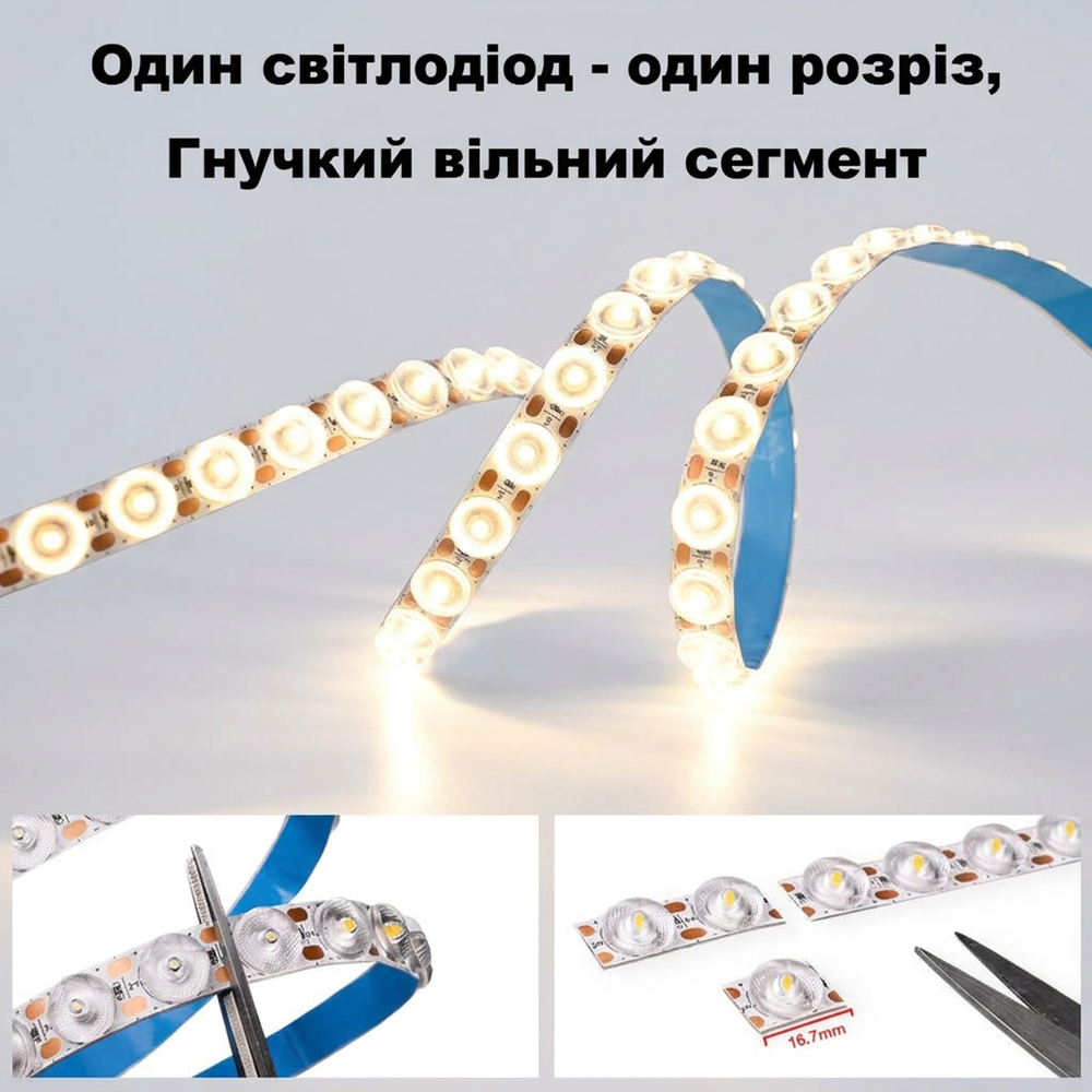 Ulight LENS 170 LED60-W30-24V-24W-12mm - Diffused LED strip, warm white a000170 photo