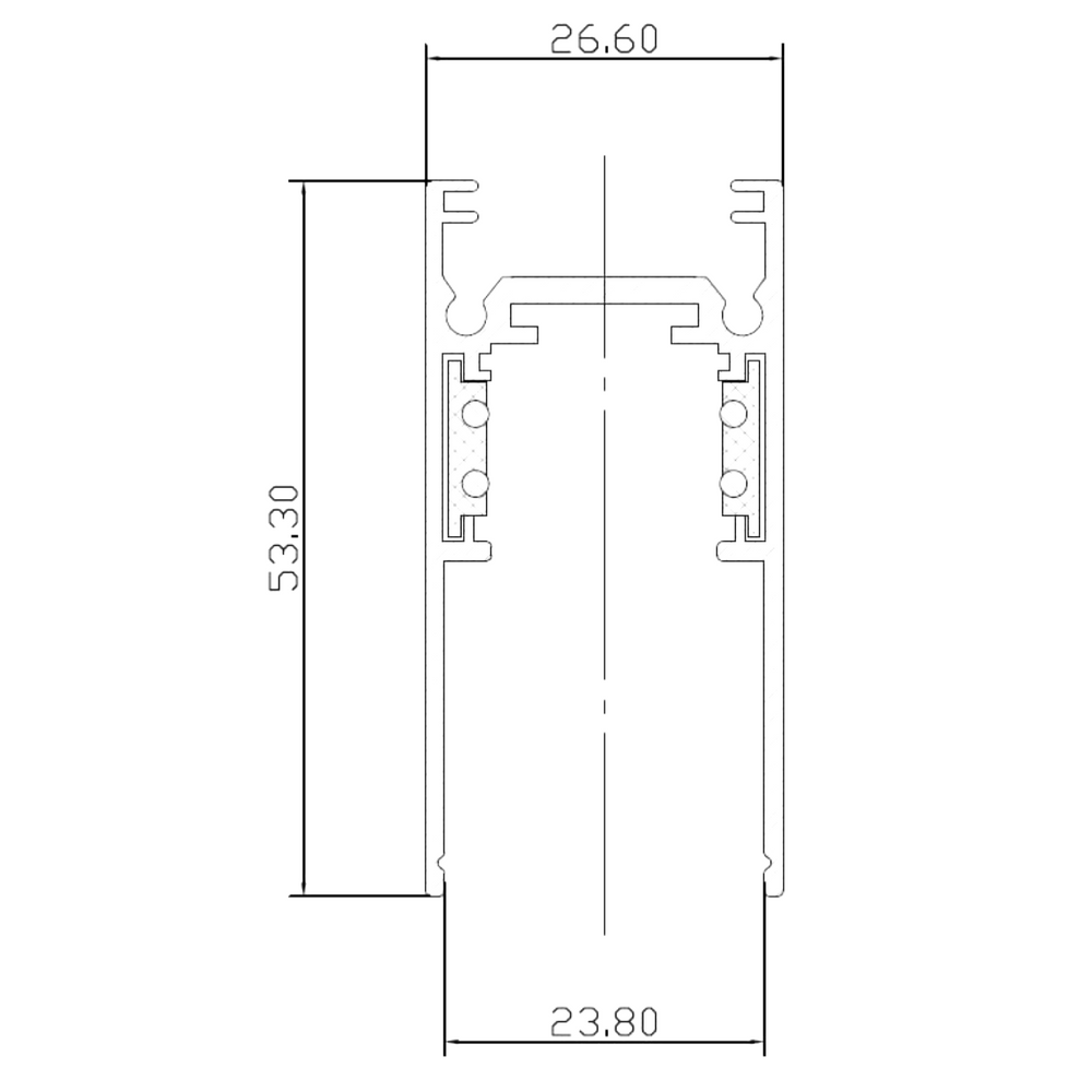 ULIGHT S20 Magnetic Track Profile black 1m u02003 photo