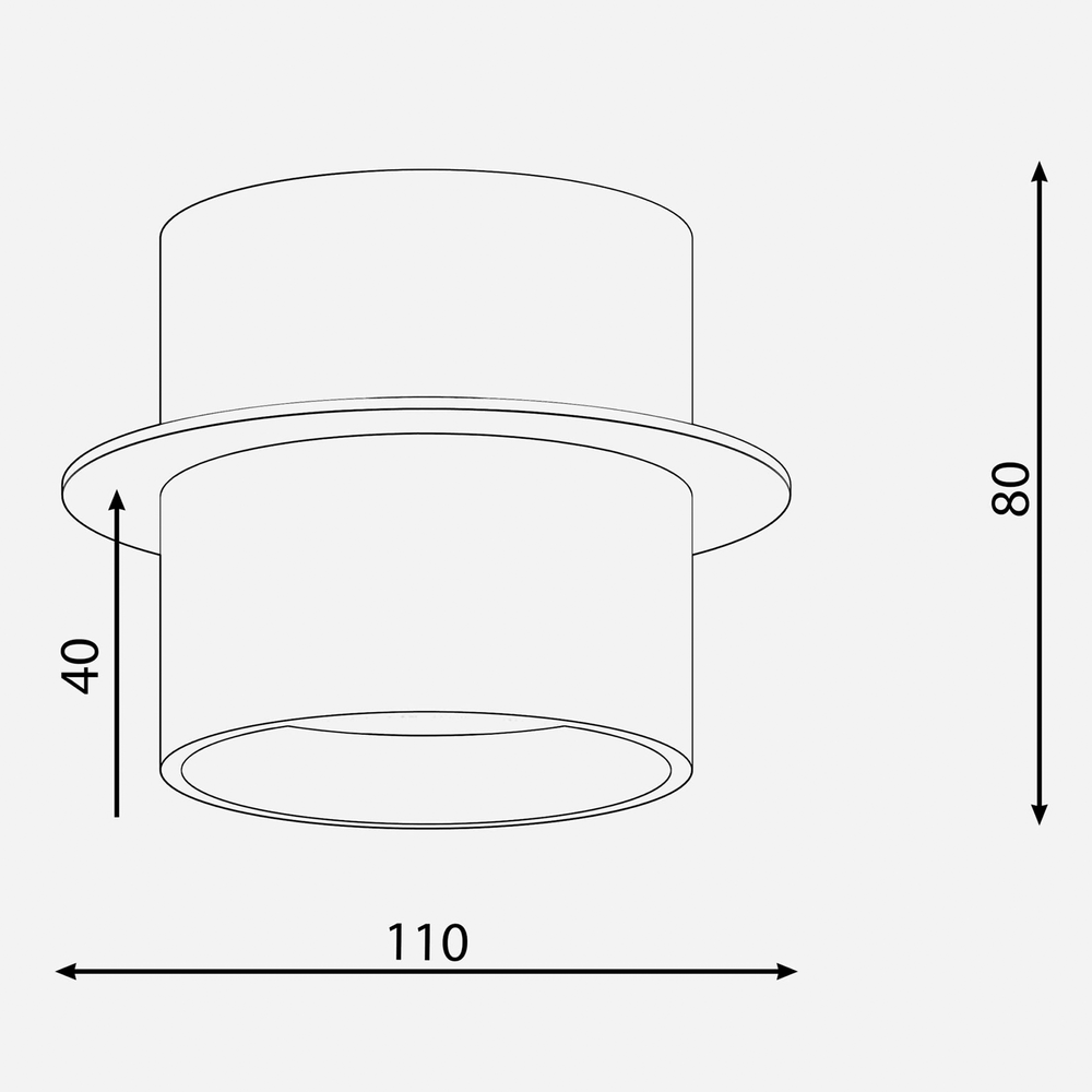 Recessed Light Roll80 in 1/2 12W - White, 3000K u09597 photo
