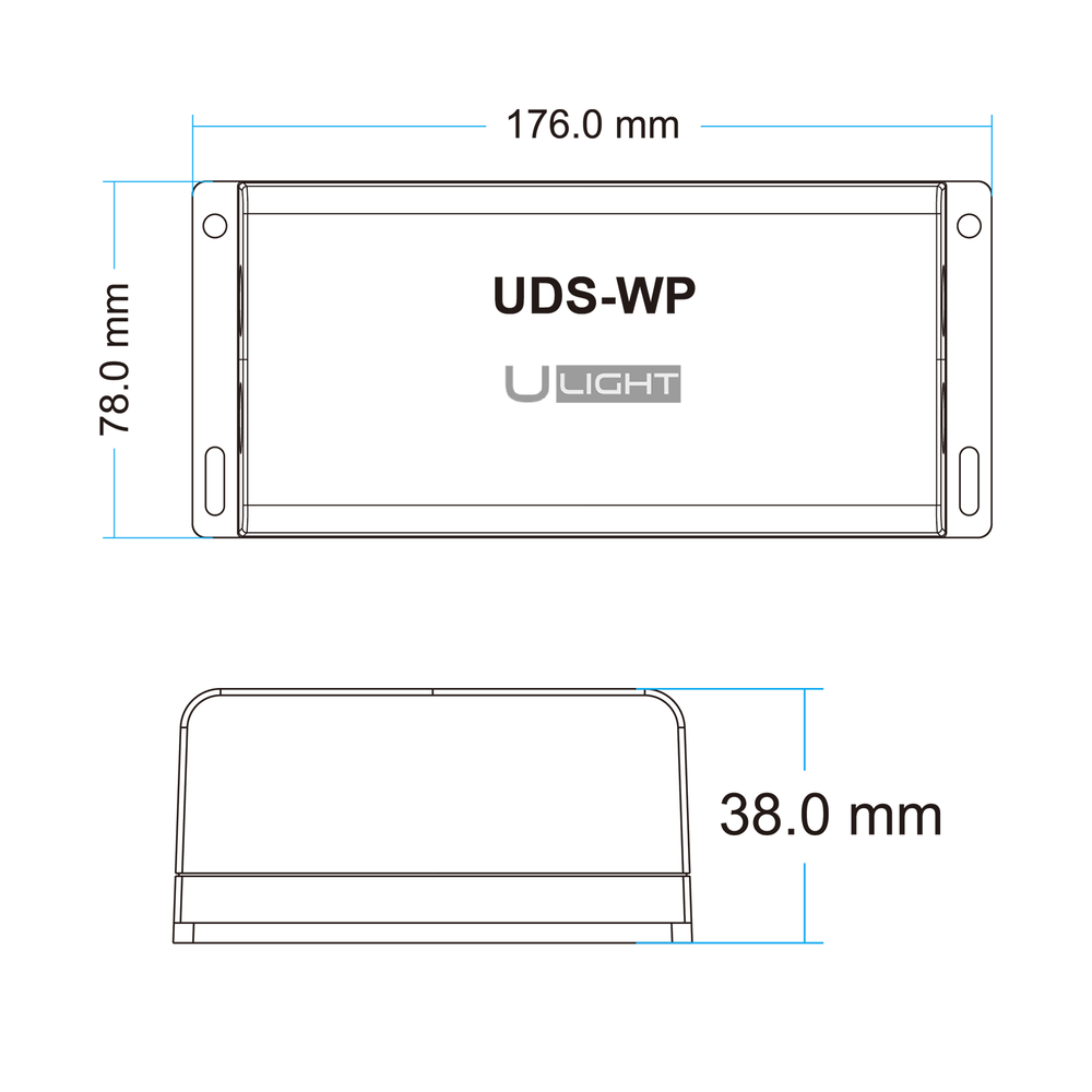 Usmart UDS-WP is a DMX+RF IP65 controller and DMX512 decoder for SPI - RGB, RGBW a010172 photo