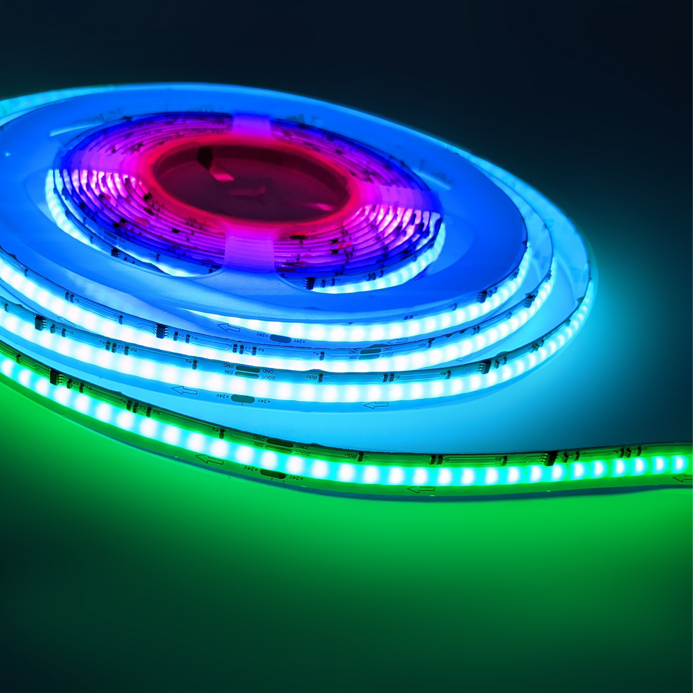 Ustrip LED630-ICOB-RGB-24V-11W-10mm-SPI-2811F - Адресна стрічка COB RGB a000125 фото