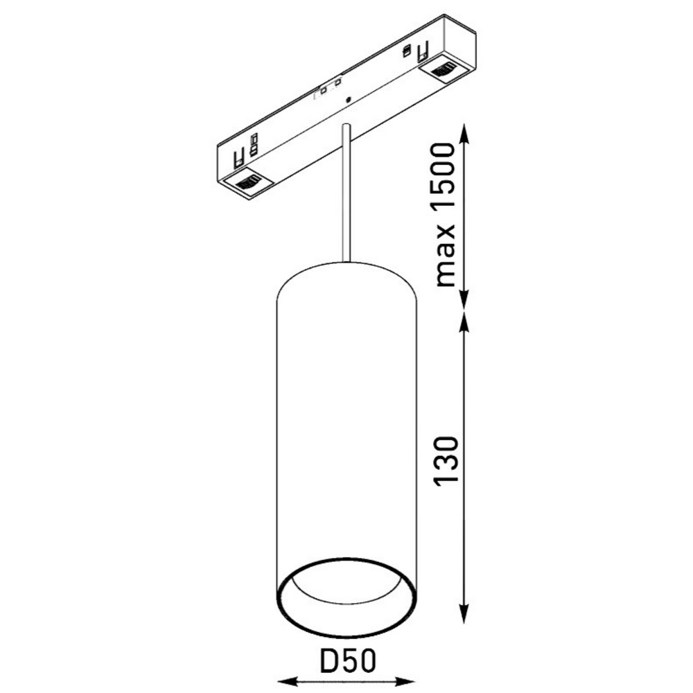 DALI cвітильник трековий ULIGHT Tube50 11W 4000K black u02919d фото