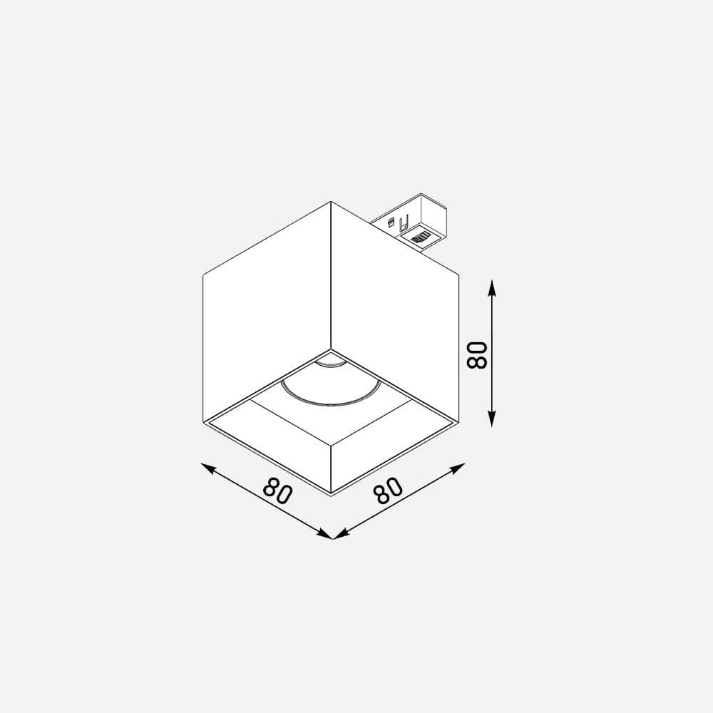 Track light Cube 12w - Black, 3000K u02606 photo