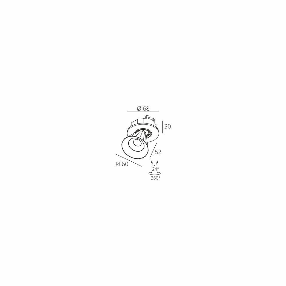 Built-in luminaire Skarlat RSL74131 7W BK 3000K s1695365 photo