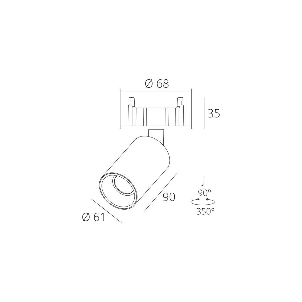 Built-in luminaire Skarlat RSL74097 12W BK 4000K s1706028 photo