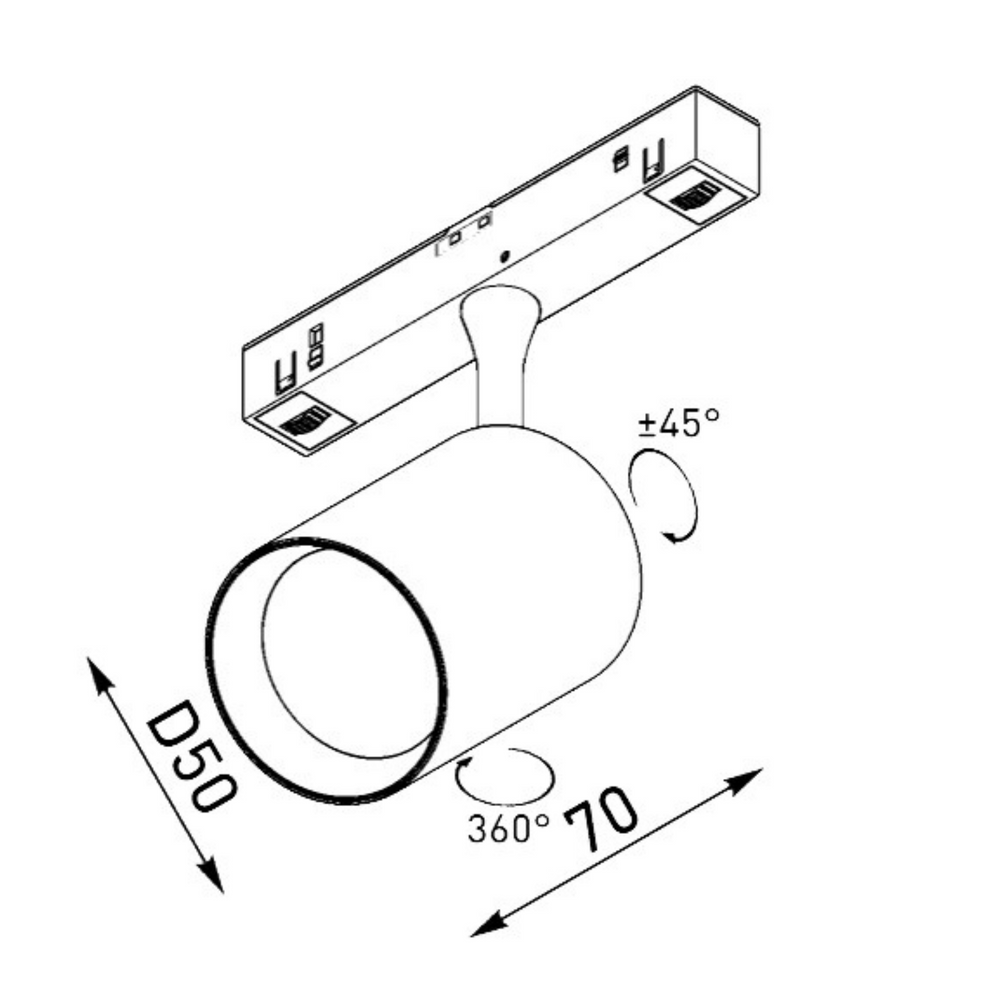 DALI track light ULIGHT Spot50 7W 4000K white u02859d photo