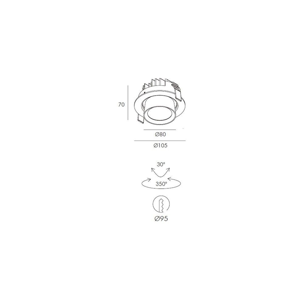 Вбудований світильник Skarlat RSL74251 15W WH+BK 3000K s1695371 фото