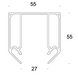ULIGHT NS20 profile-base for stretch ceiling with track, 1m u02001 photo 3
