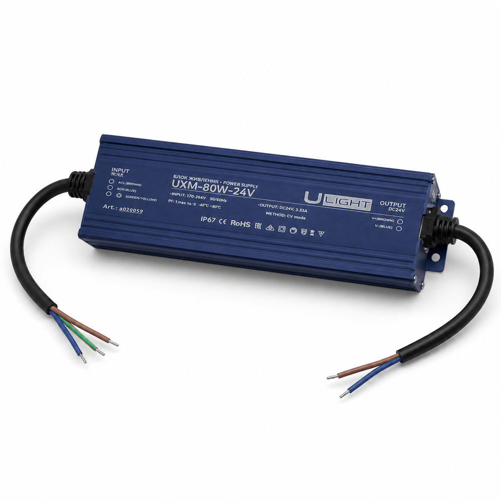 Upower UXM-80W-24V - Sealed power supply IP67 24V 80W a020059 photo